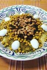 Cous Cous Tfaya (caramelized onions)