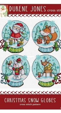 Durene Jones Cross Stitch DJXS2257 Christmas Snow Globes PCS + XSD