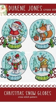 Durene Jones Cross Stitch DJXS2257 Christmas Snow Globes PCS + XSD