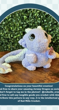 Red Mills Crochet - Emily Sorrell - Jeremy the Fairy Dragon