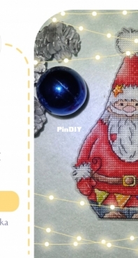 My Embroidery - Made for You Stitch - Santa Claus With Flag Garland by Alina Ignatieva / Ignatyeva