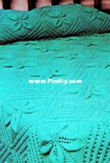 Past Perfect Patterns - Lily Pond Leaf Blanket Throw Afghan Bedspread
