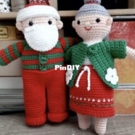Gek op Haken - Marjan van der Leer - Christmas couple - Kerstkoppel - Dutch