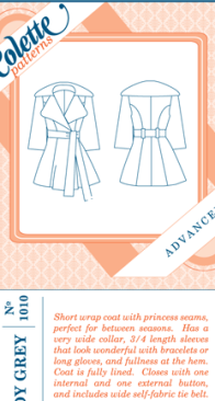 Colette Patterns - Lady Grey Coat 1010 - Sizes 0-18