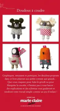 Editions Marie-Claire - Doudous à Coudre 2015 - French