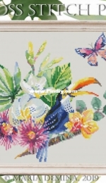 Little Room in the Attic - Toucan, Flowers and Butterfly by Maria Demina