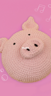 Yarnsmiths - Wool Warehouse - Pickle Pig Cushion  - Free
