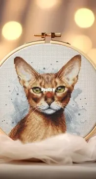 Banani Stitchery - Abyssinian Cat by Anna Banani