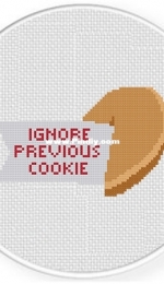 Daily Cross Stitch - Ignore Previous Cookie