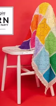 Scheepjes - YARN The After Party No 152 - Krisztina Anna Matejcsok-Edomer KAME - Colour Shuffle Blanket - English, Dutch, French, German - Free