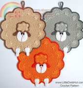 Little Owls Hut 053 - Svetlana Zabelina - Sheep decor or potholder or Pillow