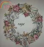 Teacup Wreath -Candamar Designs
