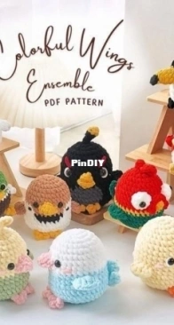 CrochetStudioUSArt - Jeff Ratlis - Feather Friends and banyard Friends: Chicken, Cuddly owl, Mallard duck, yellow duck, Adorable sparrow,  Peace dove, Adorable parrot, Adorable eagle, cockatoo Parrot and Cyanopsitta pixii