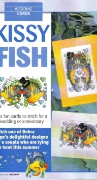 Bride and Groom Wedding Fish by Debra Page from Cross Stitch Card Shop 36 XSD
