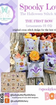Lucky butterfly stitchery SAL spooky love part 1 -5