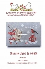 Création Martine Rigeade 1062 - Bunny Dans la Neige