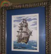 Vessel cross stitch - Cuadro de barco punto de cruz