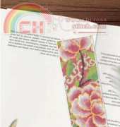 Peony Bookmark DMC Kit
