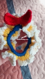 My first crochet hair tie and hairpin