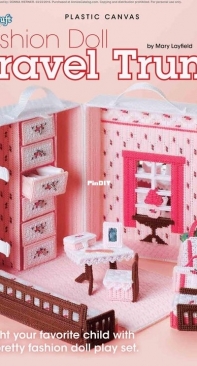The Needlecraft Shop  Fashion Doll   Travel Trunk  Plastic Canvas.