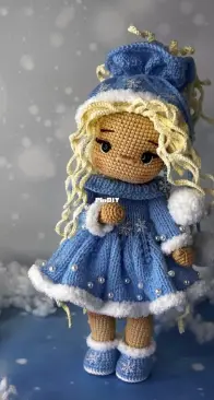 Crochet Bunny Art - Irina Tarasova - Snow Maiden doll outfit set