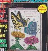 Butterflies and Zinnias from Cross Country Stitching April 2011