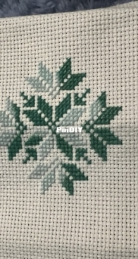 Ornament with variegated floss