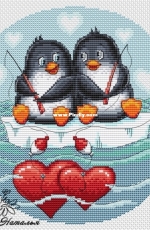 Penguins in Love by Natalia Lupova