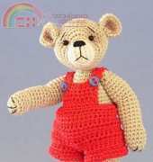 Bluebeary Treasures - Sue Pendleton - Boo Bear a Miniature Crocheted Bear