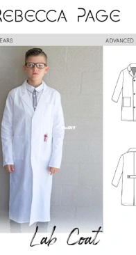 Rebecca Page - Lab Coat - Sizes 2-12 Years - Free