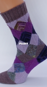Patsy Patchwork Socken by Heike Häuptner-German-Free