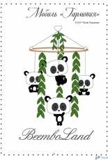 Beembo Land Julia Puzyreva юлия пузырева - Panda Cot Móbile Felt Pattern - Russian Free