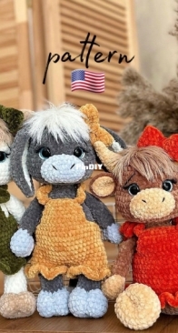 Parkaeva HM - Easy Crochet Love - Anastasia Parkaeva - 3 in 1 Cow, Donkey and Lamb
