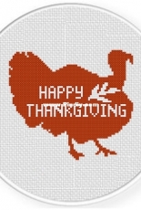 Daily Cross Stitch - Happy Thanksgiving Turkey