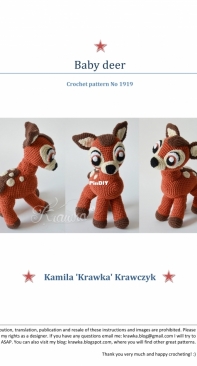 Krawka - Kamila Krawka Krawczyk - 1919 - Baby deer