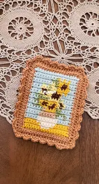 Enchanted Threads -  Amber Faull-Cryan - Sunflowers Bag Charm - English