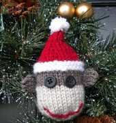 Janet Jameson Sock Monkey Christmas Ornament