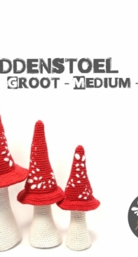 Mispeltoy Crochet - Kenzi Noe - Mushroom small medium large - Paddenstoel klein middel groot - Dutch