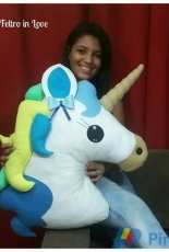 Ateliê Feltro in Love - Almofada Unicórnio / unicorn Pillow Felt Pattern - Portuguese - Free