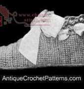 Antique Crochet Patterns- Ladies Slipper Vintage Bedroom Patterns