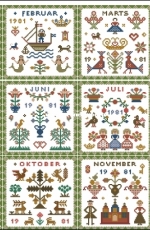 Lovely Calendar in Cross Stitch