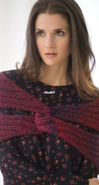 Lion Brand Yarns L32293 Interlocking Cowl - Free