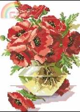 Zolotoe runo BR-008 poppies in a vase xsd + pcs