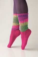Schachenmayr-R0243-Color Grid Socks by Charles D. Gandy - Free