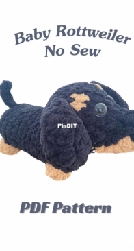 No sew rottweiler dog - CreativeHobbyArt - English