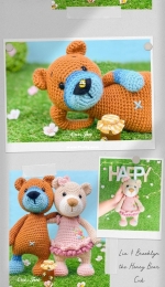 One and Two Company - Carolina Guzman - Lia and Brooklyn the Honey Bear Cubs Amigurumi