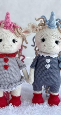 CrochetFriendsToys - Favorite Toys by Elena - Elena Bondarenko - Unicorns In Love
