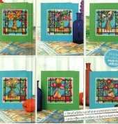 Glass Aglow Stained Glass Cards by Durene Jones from The World of Cross Stitching TWOCS 163 XSD