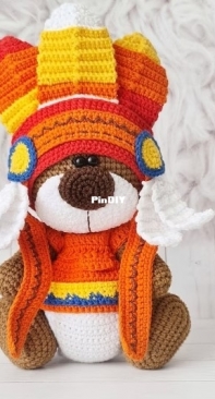 Crochet Wonders Design - Crochet Funny Bear - Olga Kurchenko - Outfit Apache for Bear