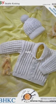 BHKC 10 Knitting Pattern Jacket And Hat 12-24”